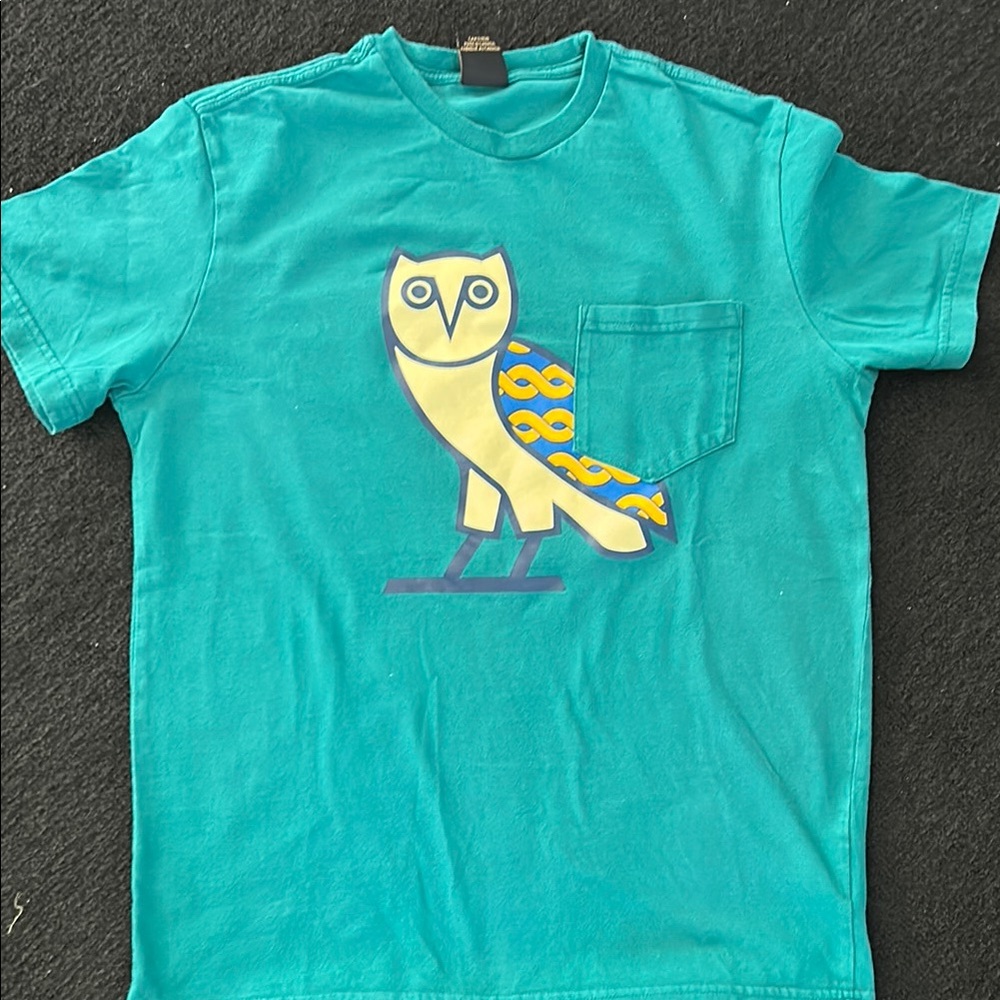 OVO Teal Short Sleeve Tee with Owl Graphic
